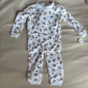 Kids White Gingerbread Pajamas